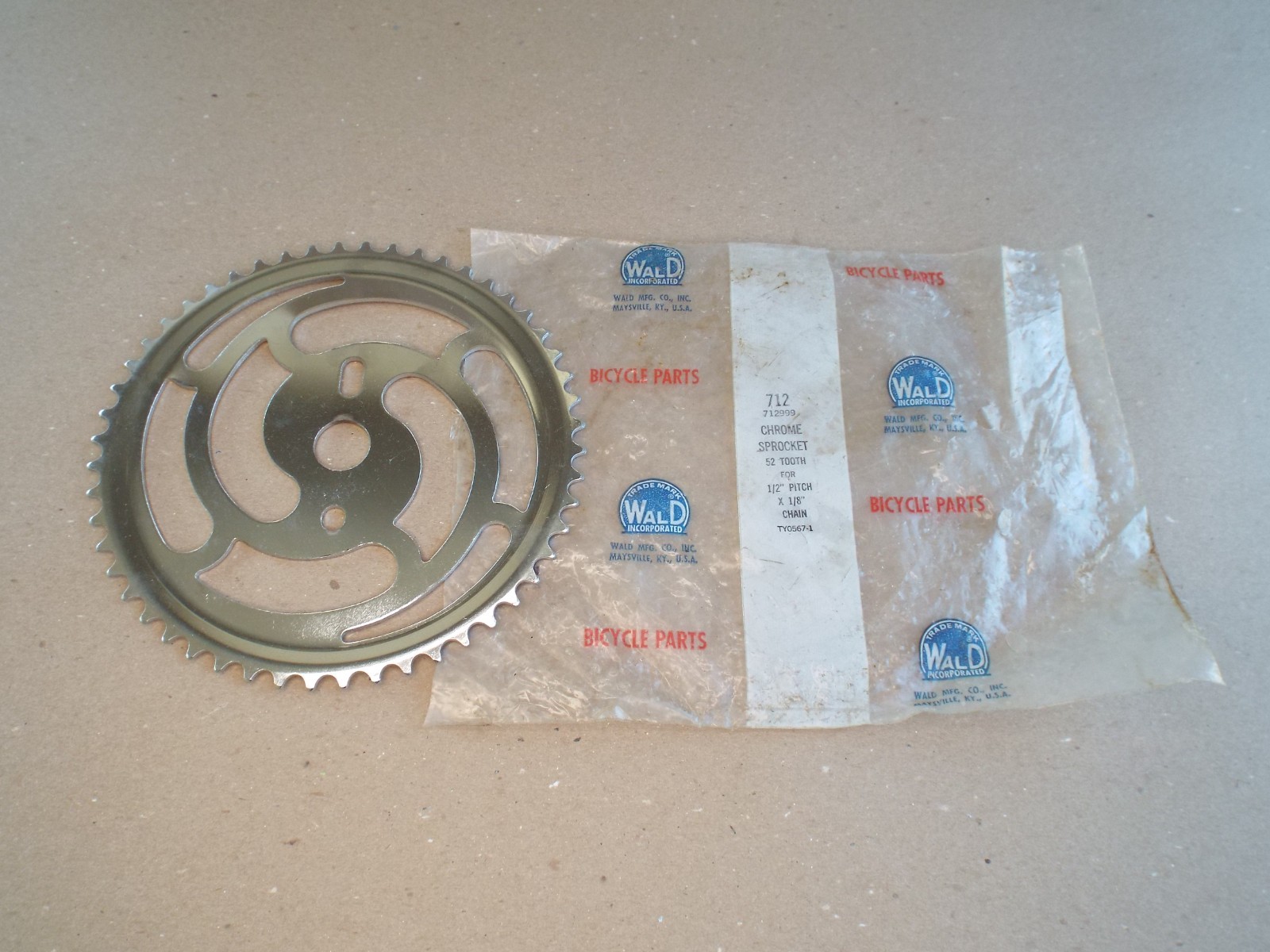 VTG Wald 52 Tooth Bicycle Chrome Chain Ring / Crank Sprocket – New Other -Nice!