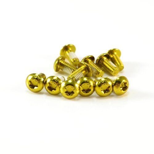 MOWA Disc Brake Rotor Bolts M5 x 10mm , Gold