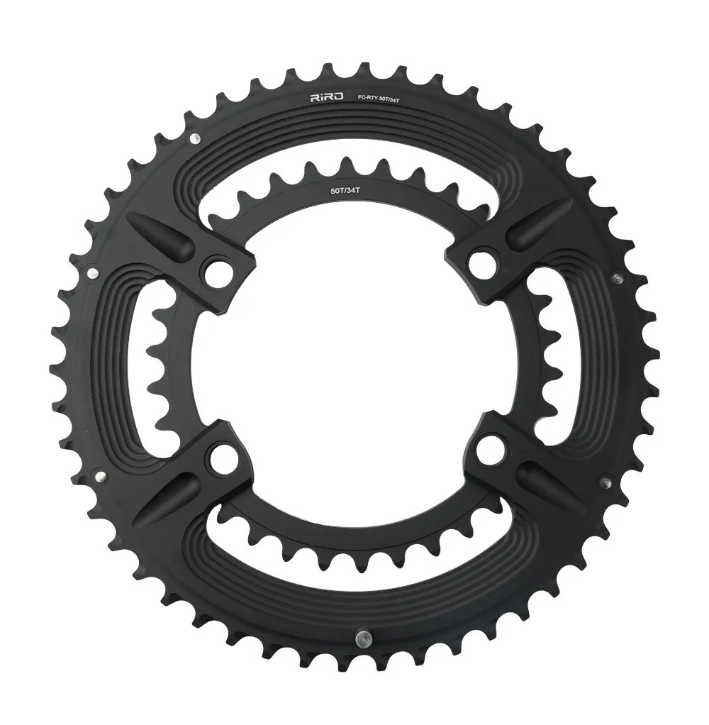 Road Bike 4 Bolt 110BCD Chainring 50-34T 52-36T 53-39T Crankset Round Chainwheel