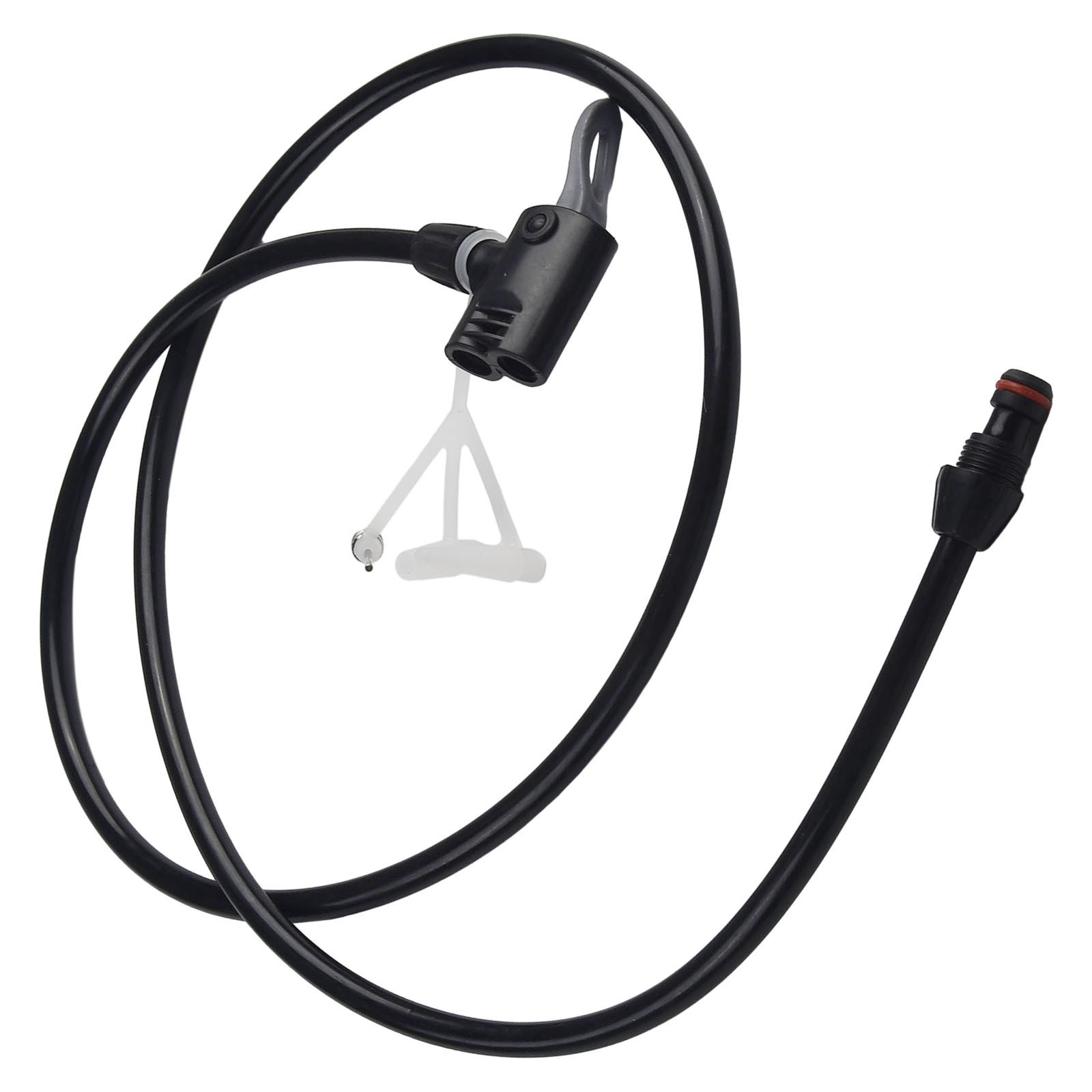 Convenient 125cm Bicycle Pump Tube Hose Extension for Multiple Nozzles