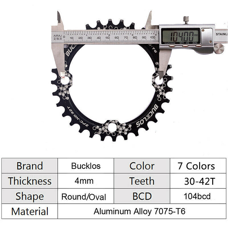 104BCD Bicycle Chainring 30-42T Narrow Wide Cycling Tooth MTB Fit Shimano/SRAM