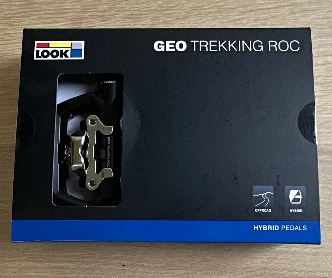 Look GEO TREKKING ROC Hybrid Bike Pedals w/ Cleats Black/Blue