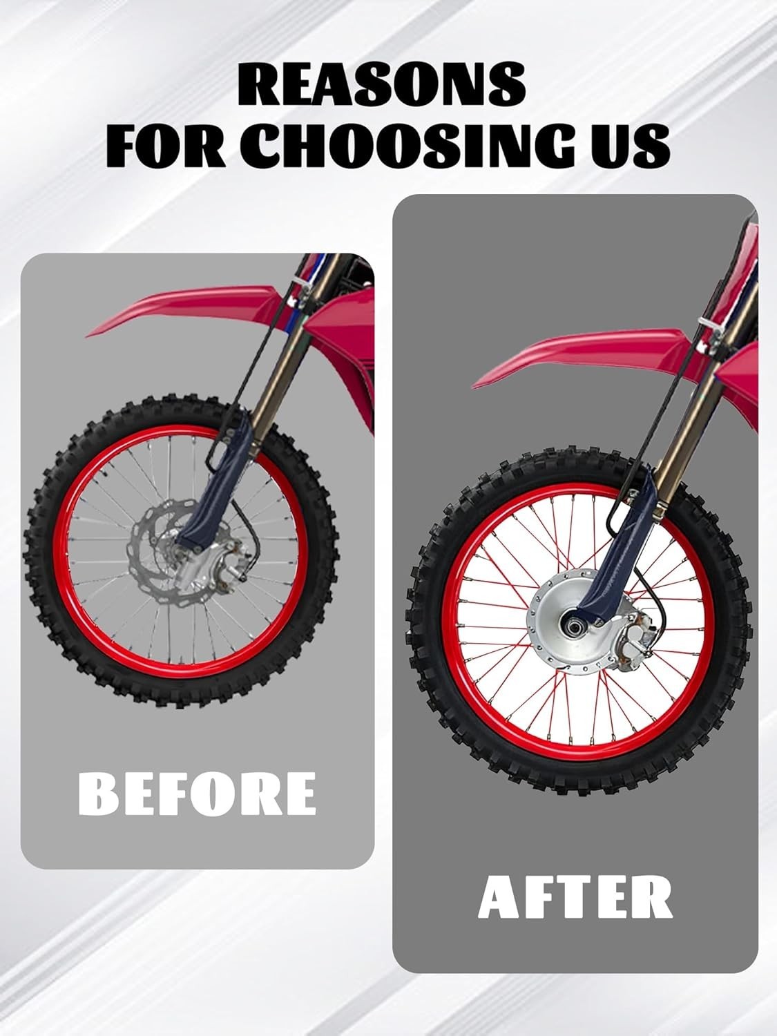 Protective 72Pcs Spoke Wraps – Custom Styles for 8″-21″ E-Bike and Dirt Bikes