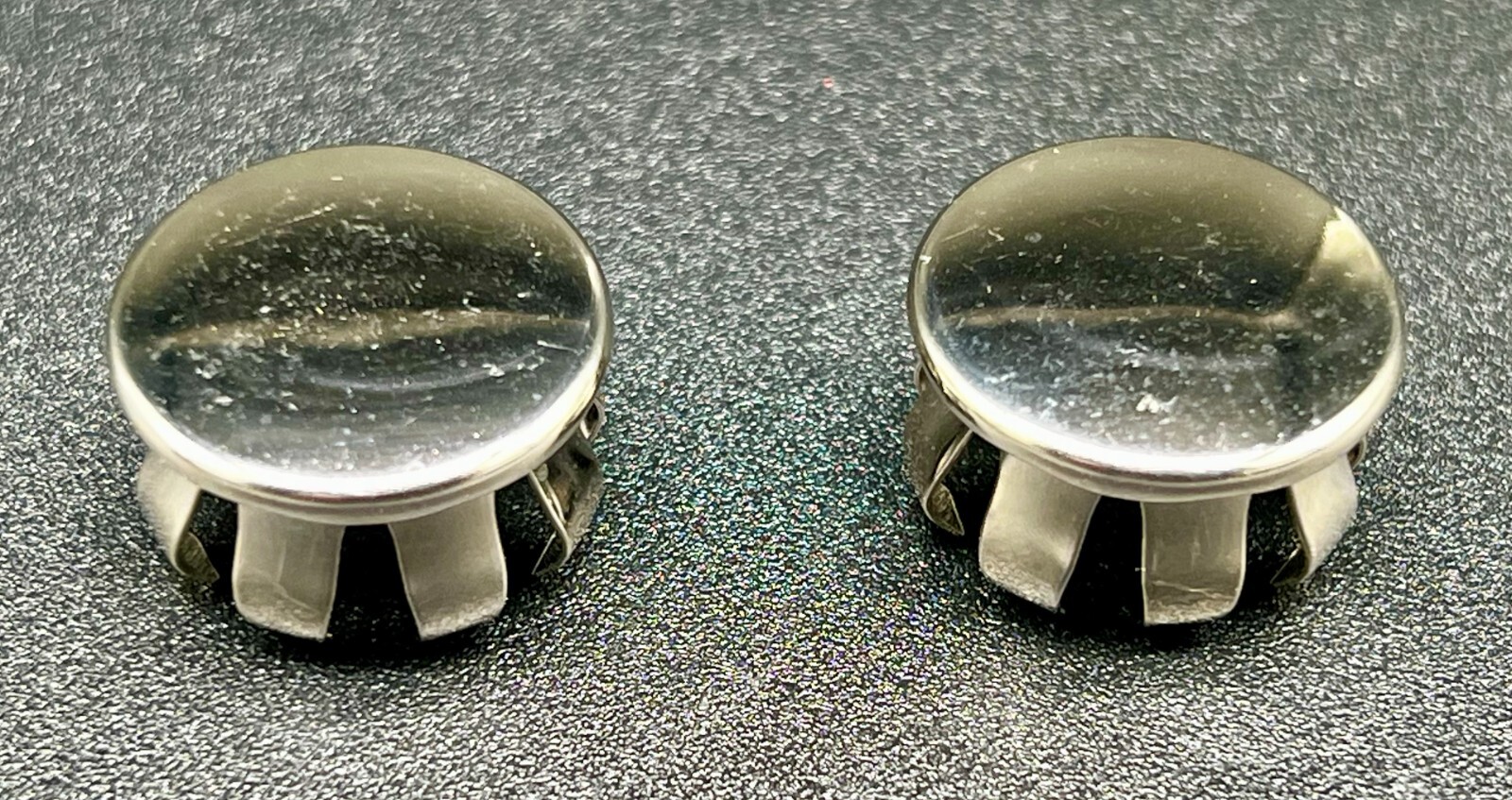 NOS Kool Stop Vintage Metal Bicycle Handlebar End Plugs/Road Bike/Silver/Chrome