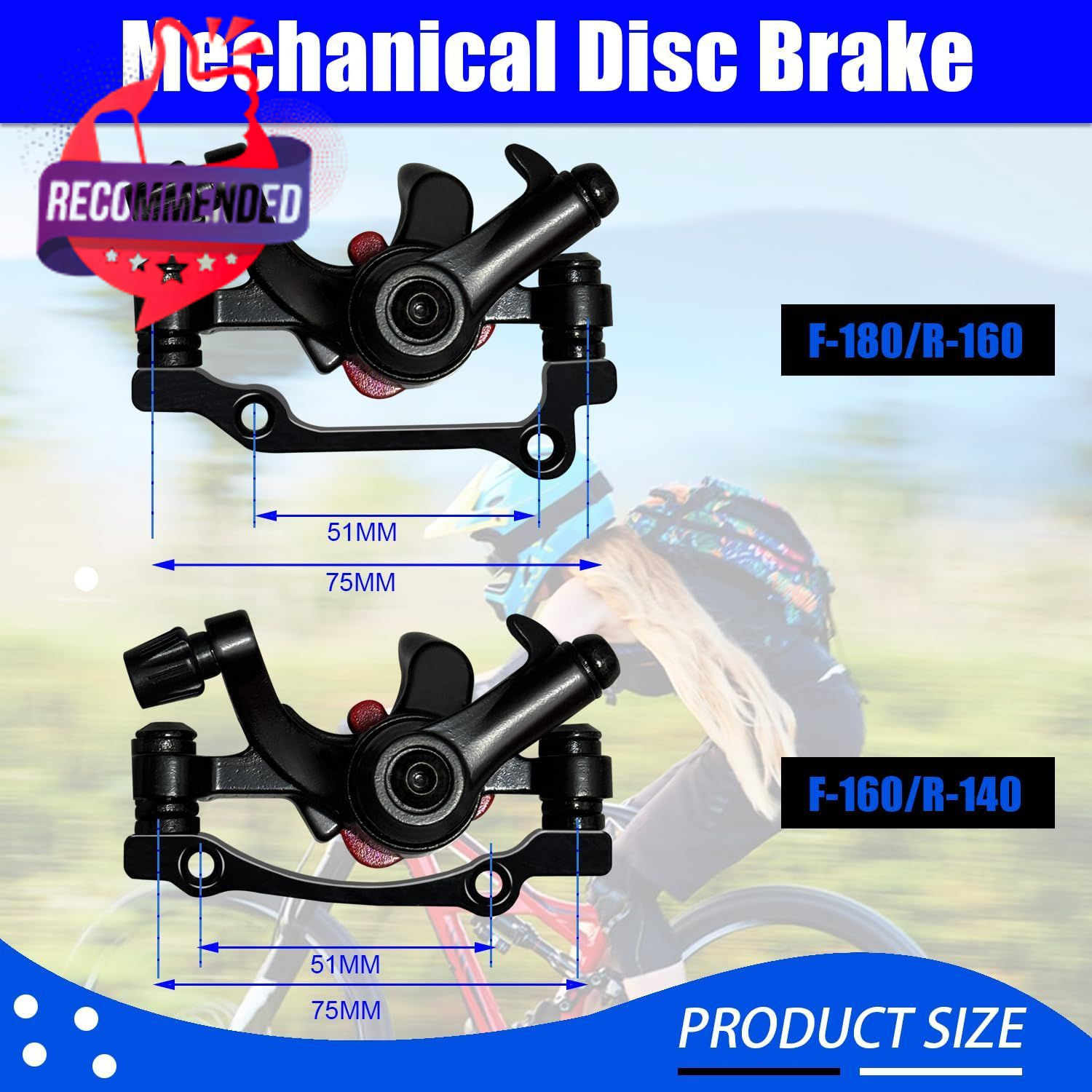 Bike Brakes Rear Front F180 R160 F160 R140 Black Model
