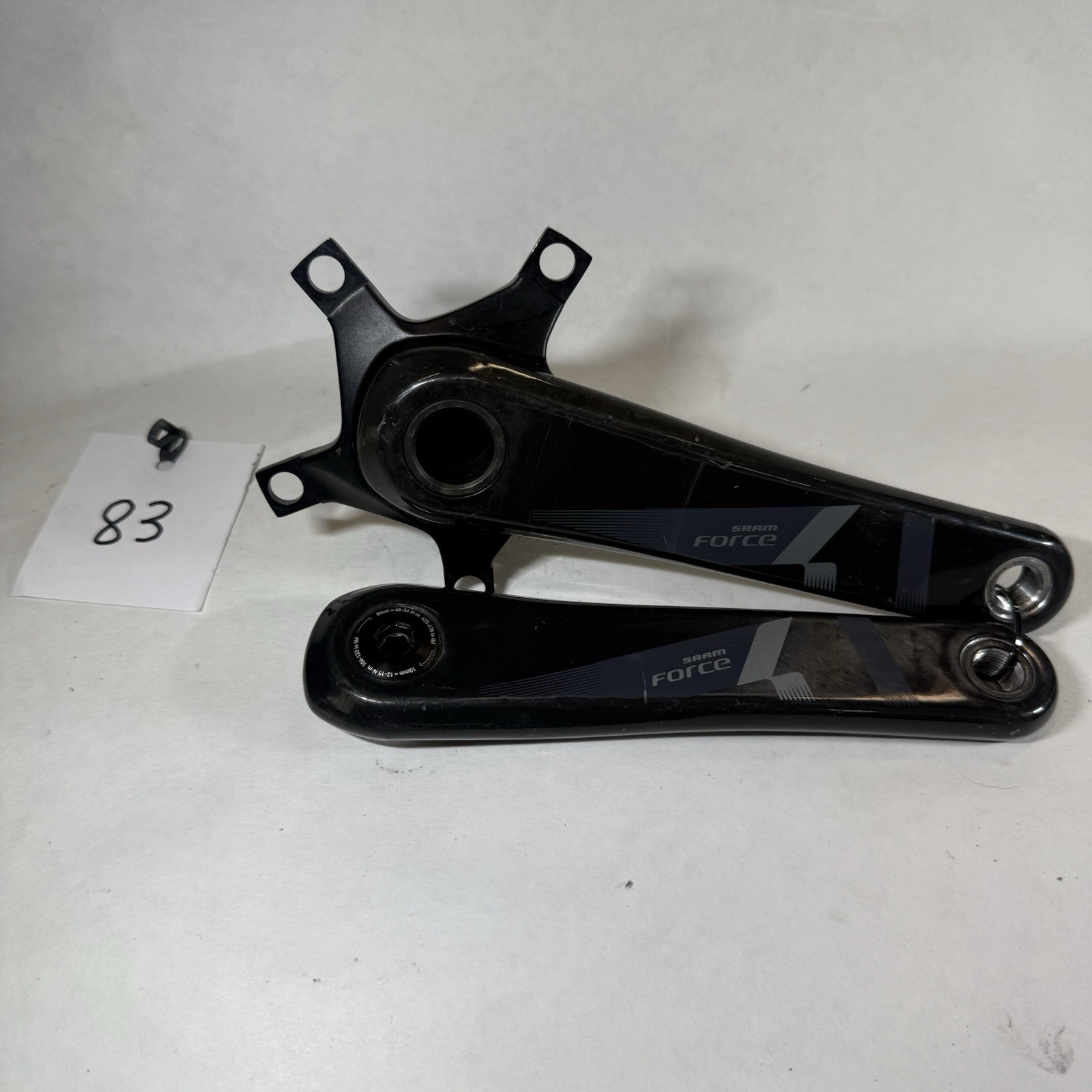 SRAM Force GXP Carbon Crank Arms 172.5mm Road Single Speed Black/Gray