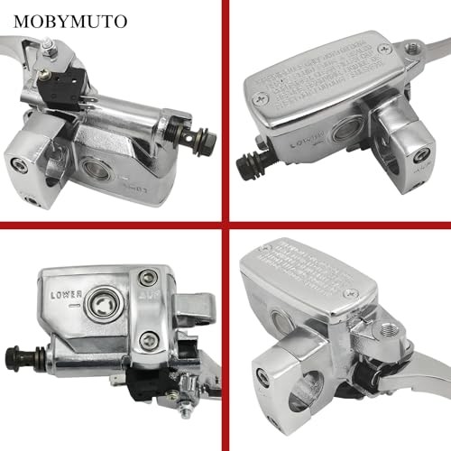 Universal 1″ 25mm Motorcycle Brake Master Cylinder Lever – Chrome Handle Right