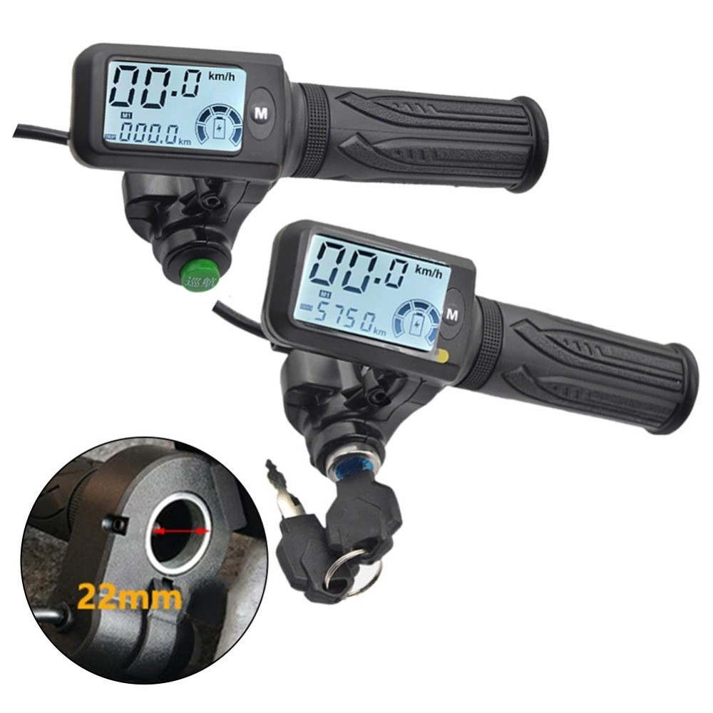 E-Bike P01 Voltage Switch 3 Gear Speed Throttle LCD Display M Button Control