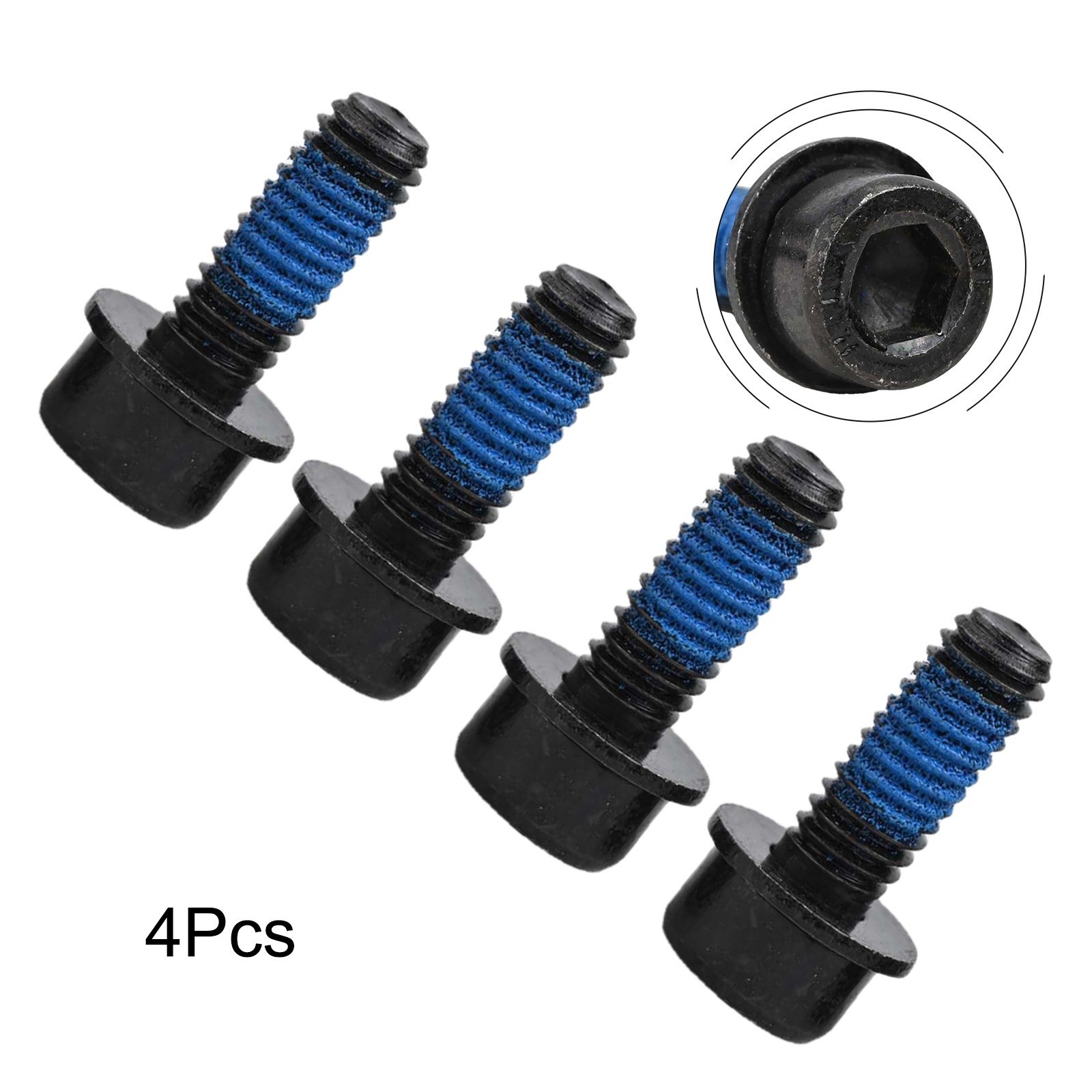 Black Coated High Carbon Steel M6*18mm Brake Caliper Mounting Screws (Set of 4)
