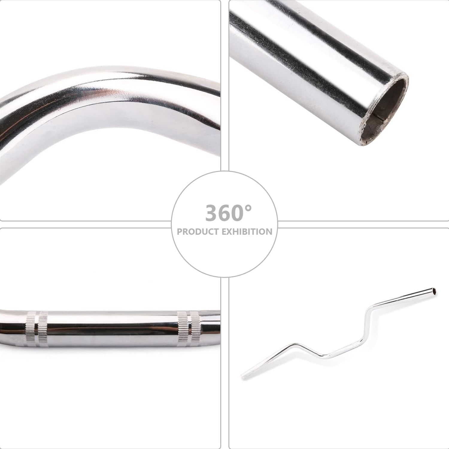 7/8″ Chrome Motorcycle Drag Style High Rise Tracker Handlebars Universal Fit