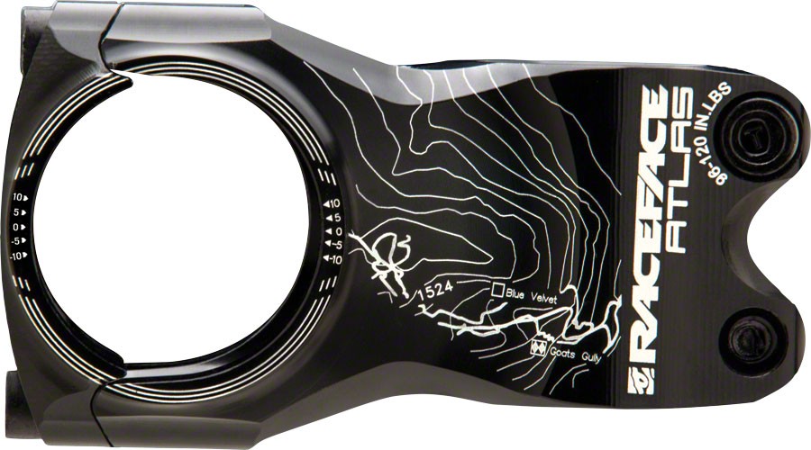 Race Face Atlas 35 Stem – 65 mm, 35.0 Clamp, +/-0, 1 1/8″, Aluminum, Black