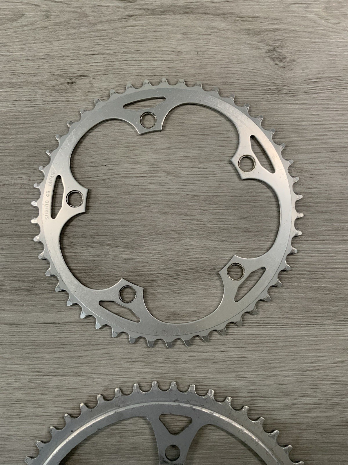 SHIMANO SUGINO CHAIN RINGS (2) 53-46 TOOTH 130 BCD 6, 7, 8 SPEED