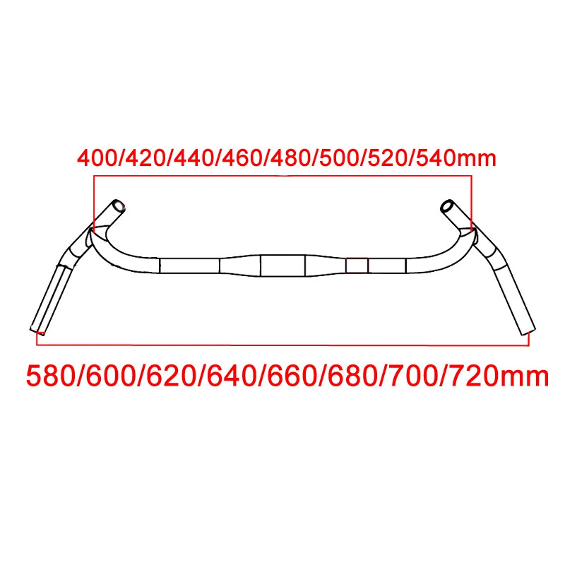 Carbon Gravel H Handlebar Big Flare Bar Cycle Cross Road MTB Bicycle Handlebars