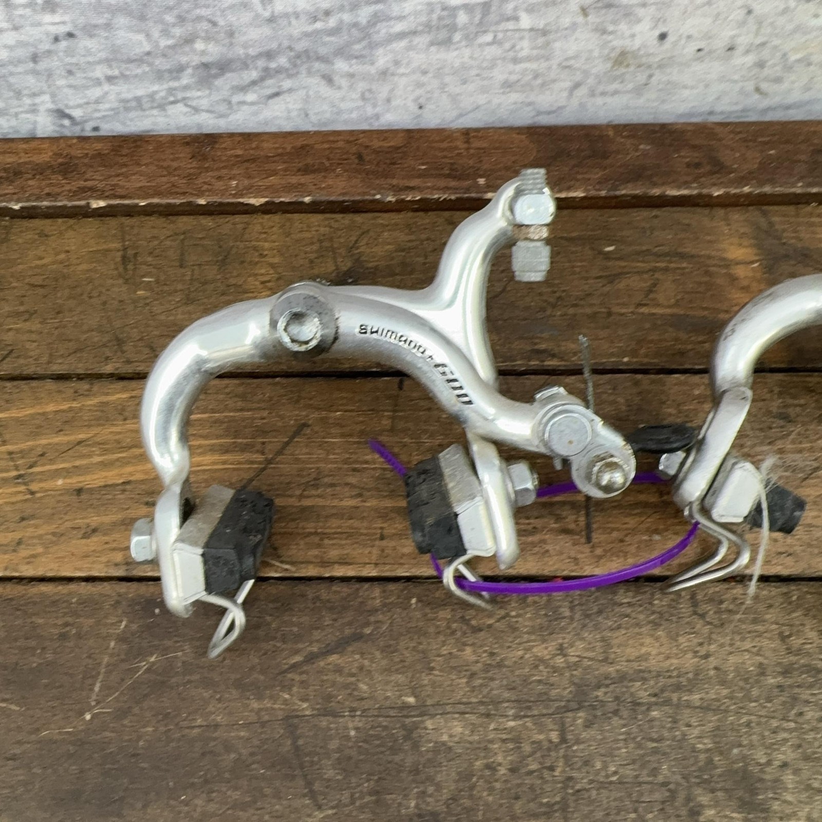 Vintage Shimano 600 Caliper Brakes Set Arabesque Road Bike Side Pull 80s