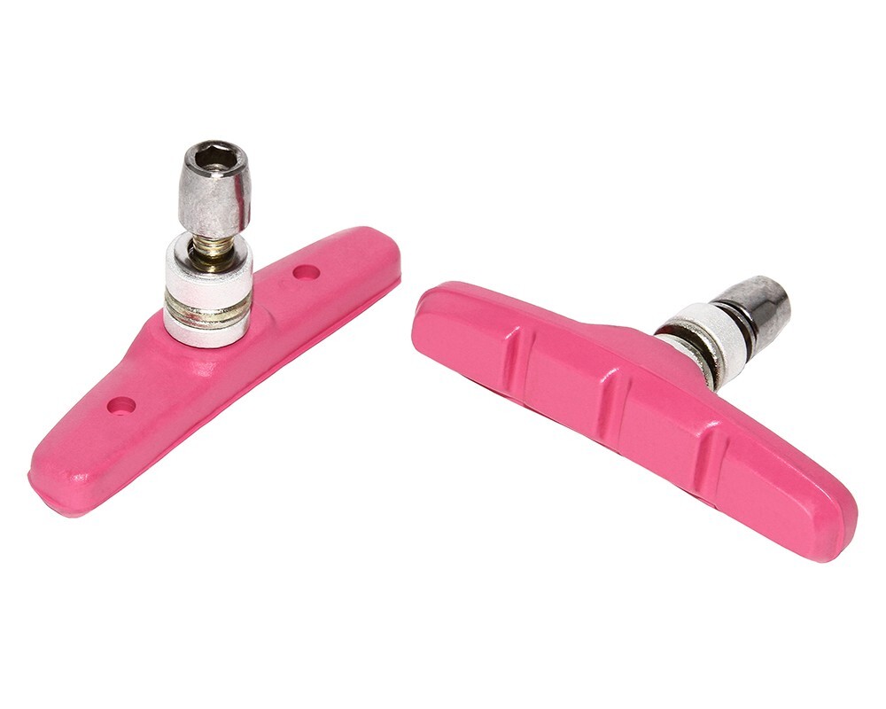 AltaLine V-Brake Bicycle 70mm Brake Shoes W/Nut Pink.