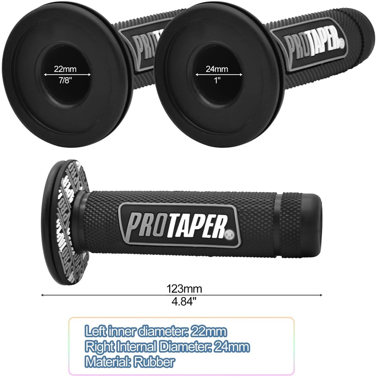ProTaper 7/8» Handle Grips 22mm Truster for for Dirt Bike Pit Bike Scooter ATV