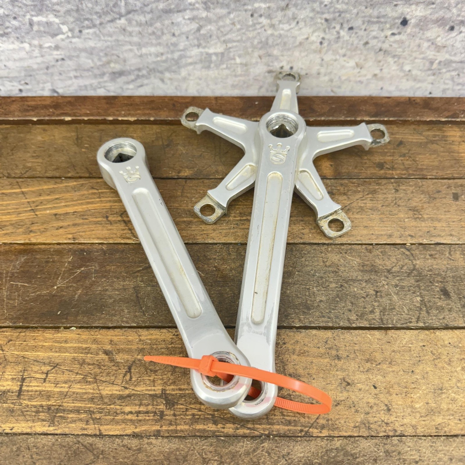 Vintage Sugino Crown Crankset 171mm 144 BCD Old School BMX Arms 5-Arm Alloy