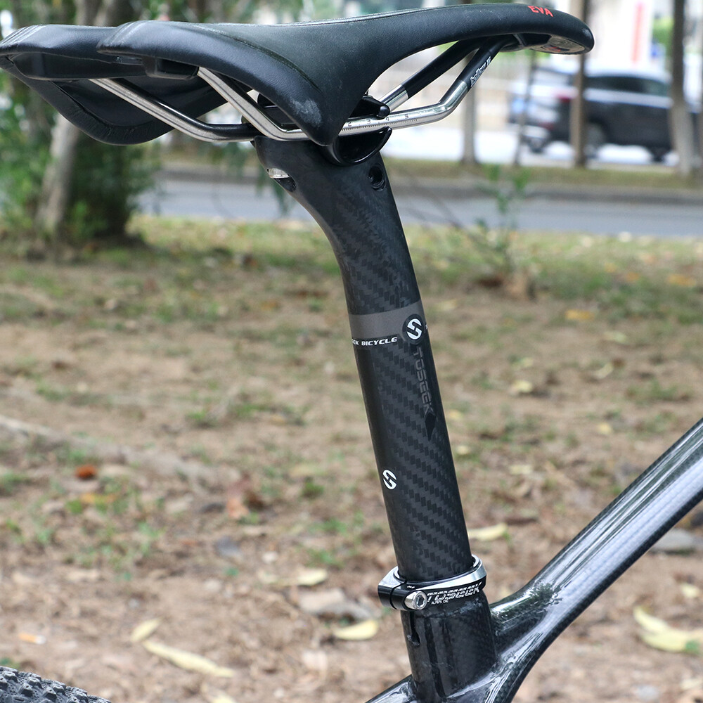 TOSEEK Carbon Fiber Seatpost Offset Mountain Road Bike Seatpost 27.2/30.8/31.6mm