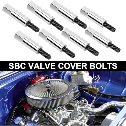 8 pcs Valve Cover Bolts Kit Compatible with Chevy 350 283 305 327 383 SBC