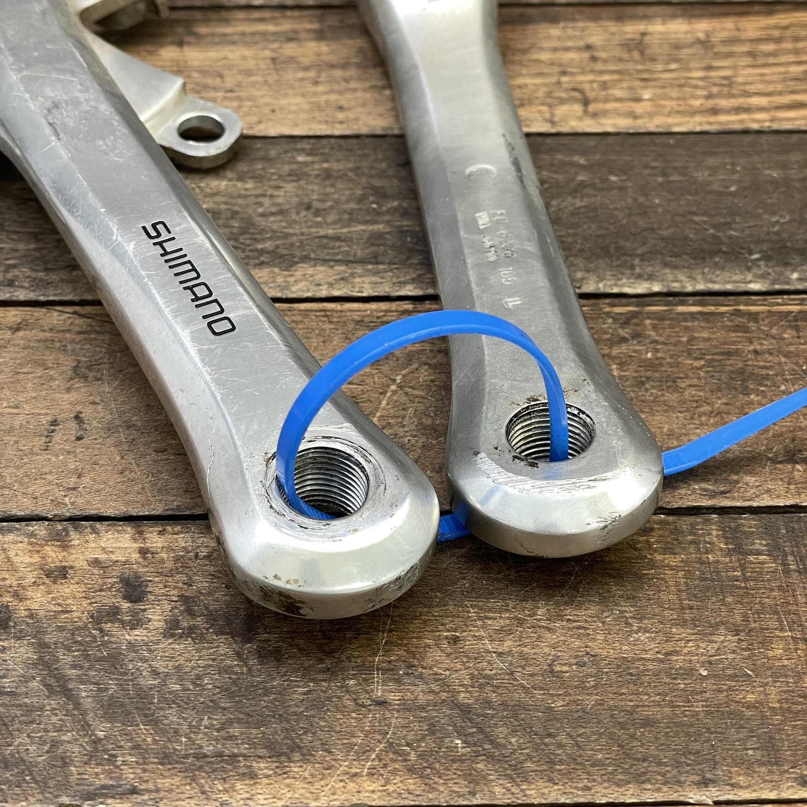 Vintage Shimano 600 FC-6206 Crank Set 165mm 110 BCD Silver Road Bike Japan