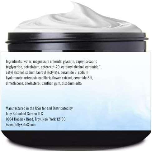 Magnesium 31% Cream Lotion 4 Fl Oz – Infused with Ceramides 1, 3, 6II and Hyalur