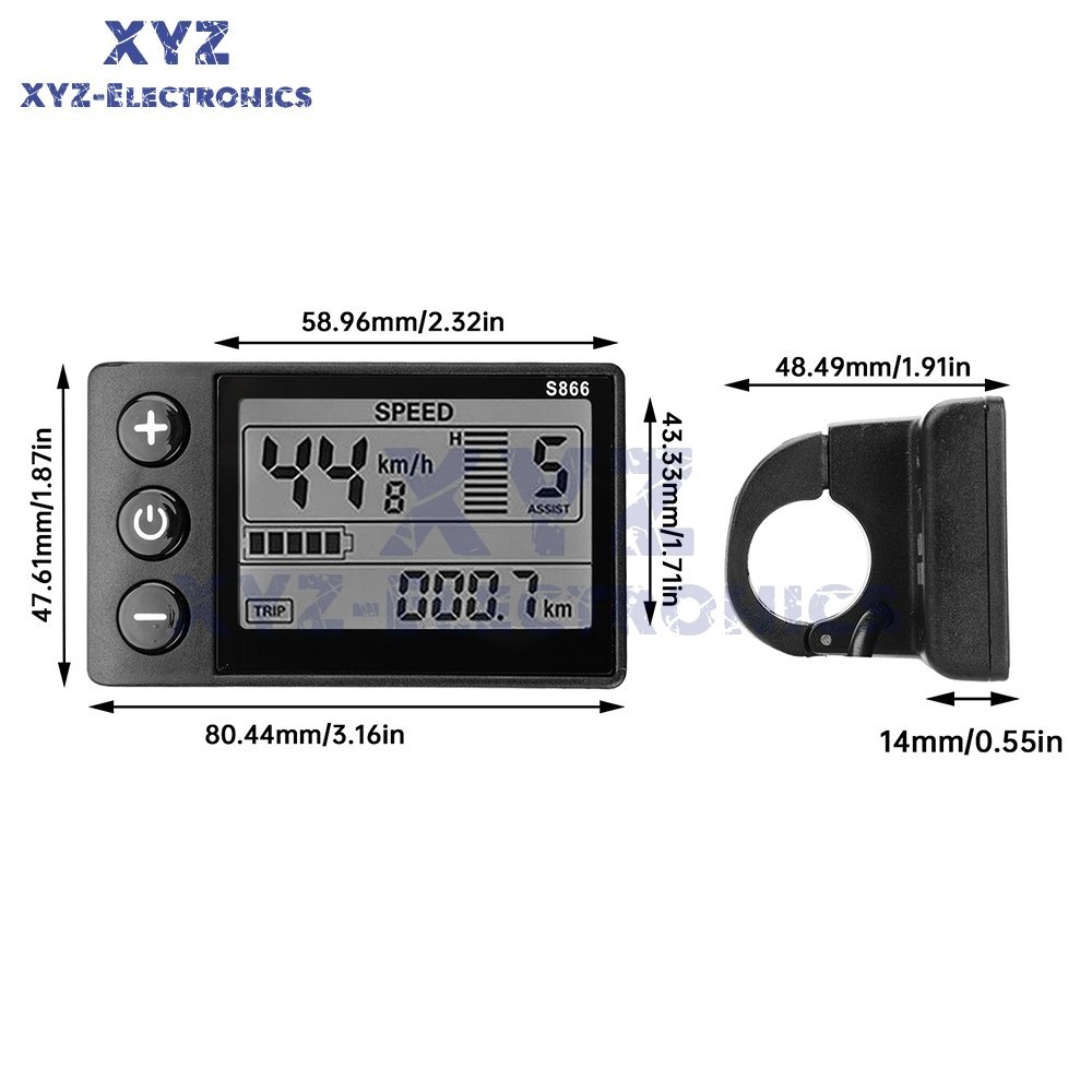 36V48V64V 30A Sine Wave Brushless Motor Controller 750-1500W Driver S866 LCD