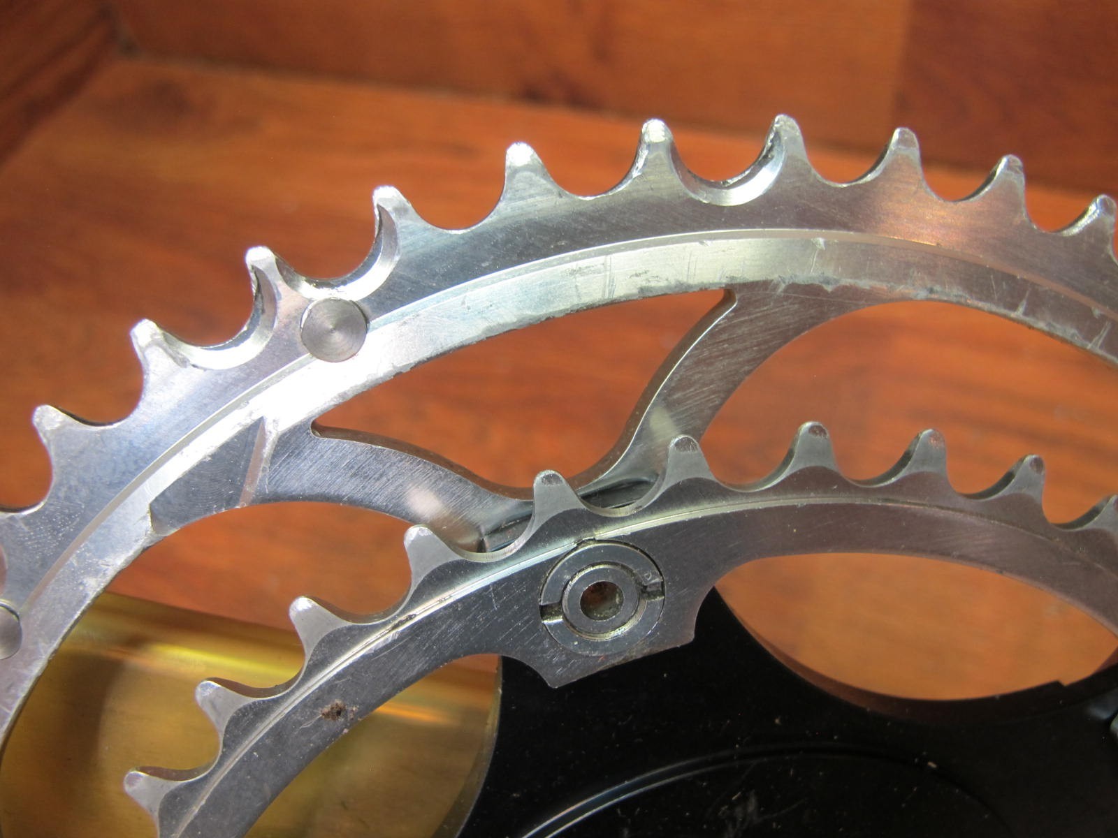 POWER CRANKS 172.5 SQUARE TAPER CRANK SET 53/39T CAMPAGNOLO 10 SPEED CHAINRINGS