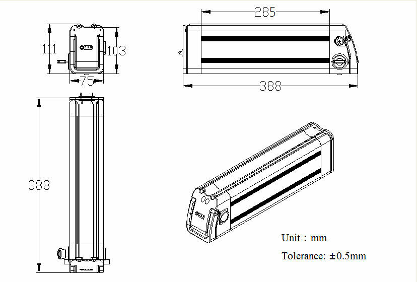 36V Lithium Battery 36V 13Ah Silverfish Ebike Battery Electric Bike Battery