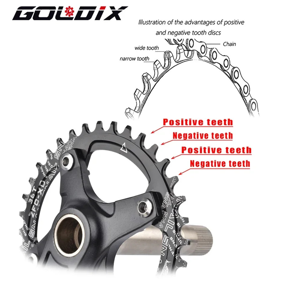 104BCD MTB Crankset 165/170/175mm 32T-38T Narrow Wide Chainring Alloy