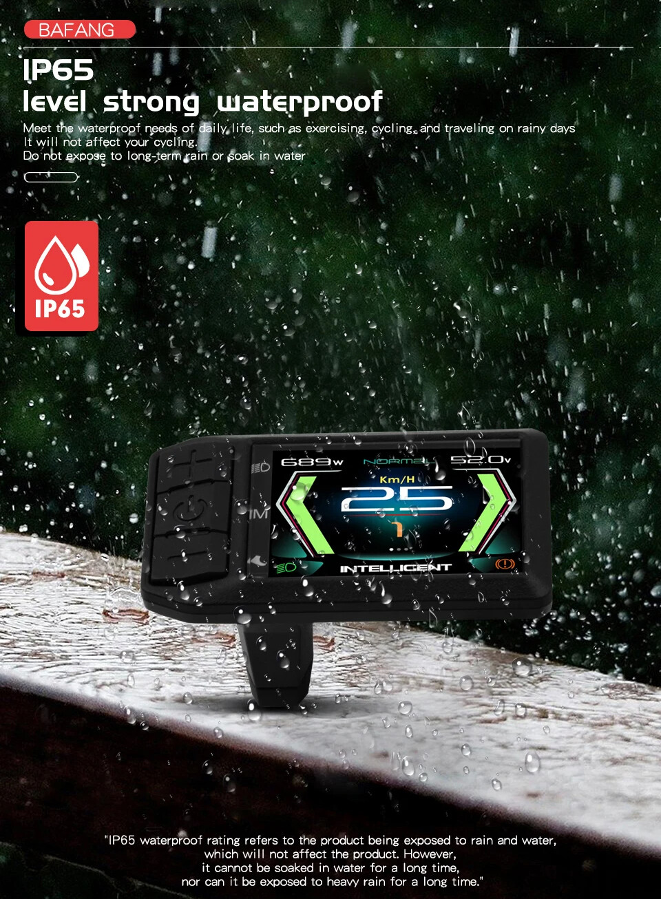E-bike Display 600C Bluetooth Navigation Multilingual 9 PAS for Mid Drive Motor