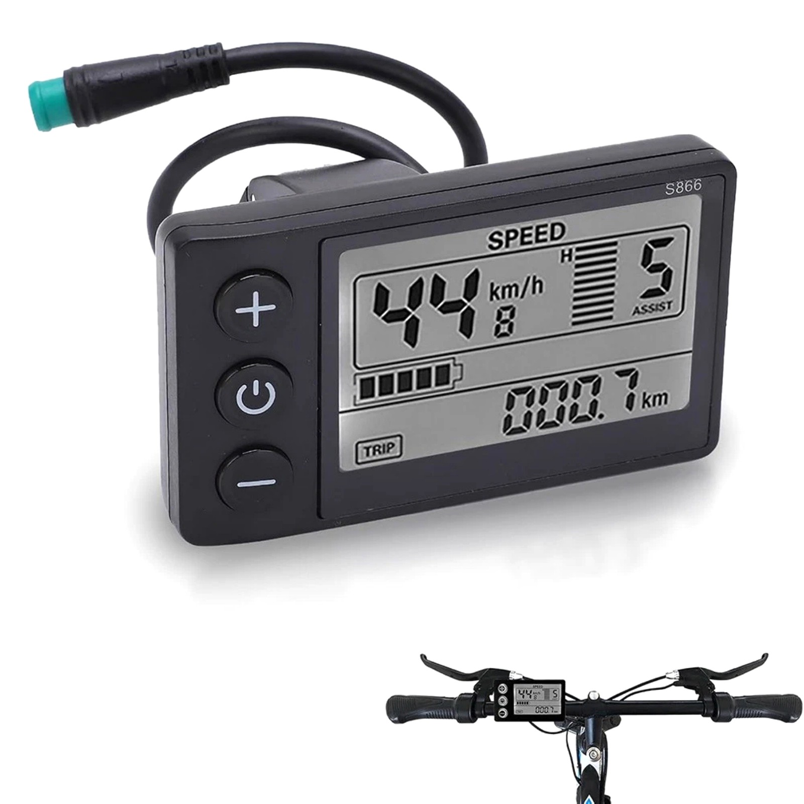 Universal Electric Bike Speedometer LCD Display Screen for Scooter 24V 36V 48V