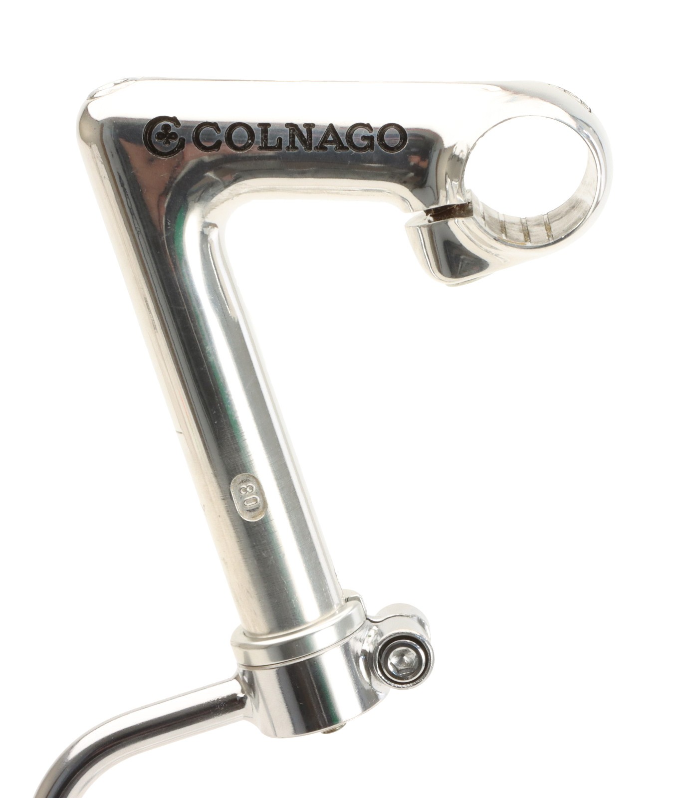 ITM 1″ Colnago 22.2mm Quill Stem 80mm Length 26.0mm Clamp Silver NEW NOS