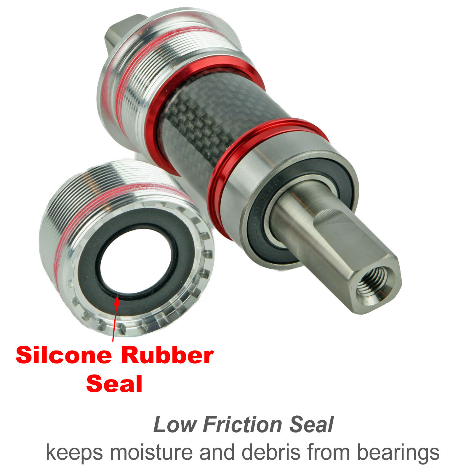 OMNI Racer Square Taper Titanium Bottom Bracket: CHORUS, RECORD 68x111mm ENGLISH