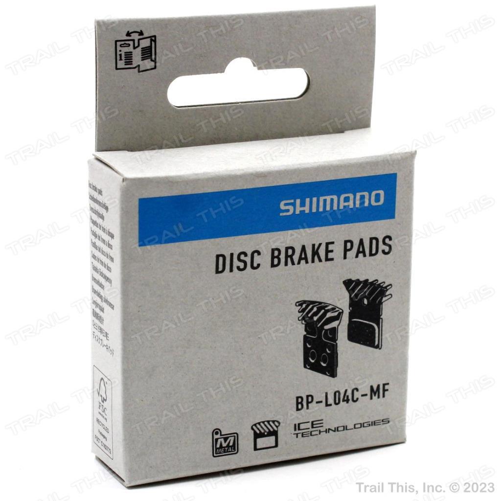 Shimano L04C-MF Road Bicycle Disc Brake Metal Pads with Fin fits DEORE XT M8100