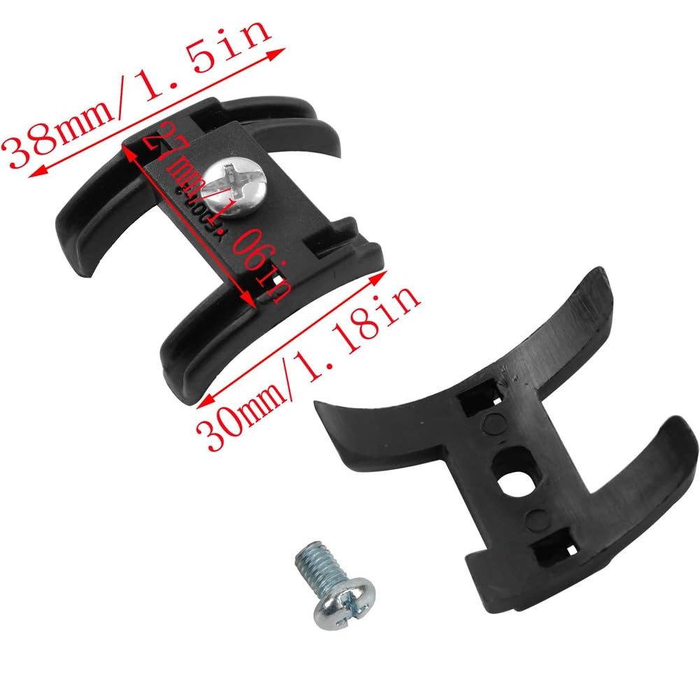 YXQ YF007-2 Bike Cable Bracket 2Pcs Anti Friction Bottom YF007-2, black