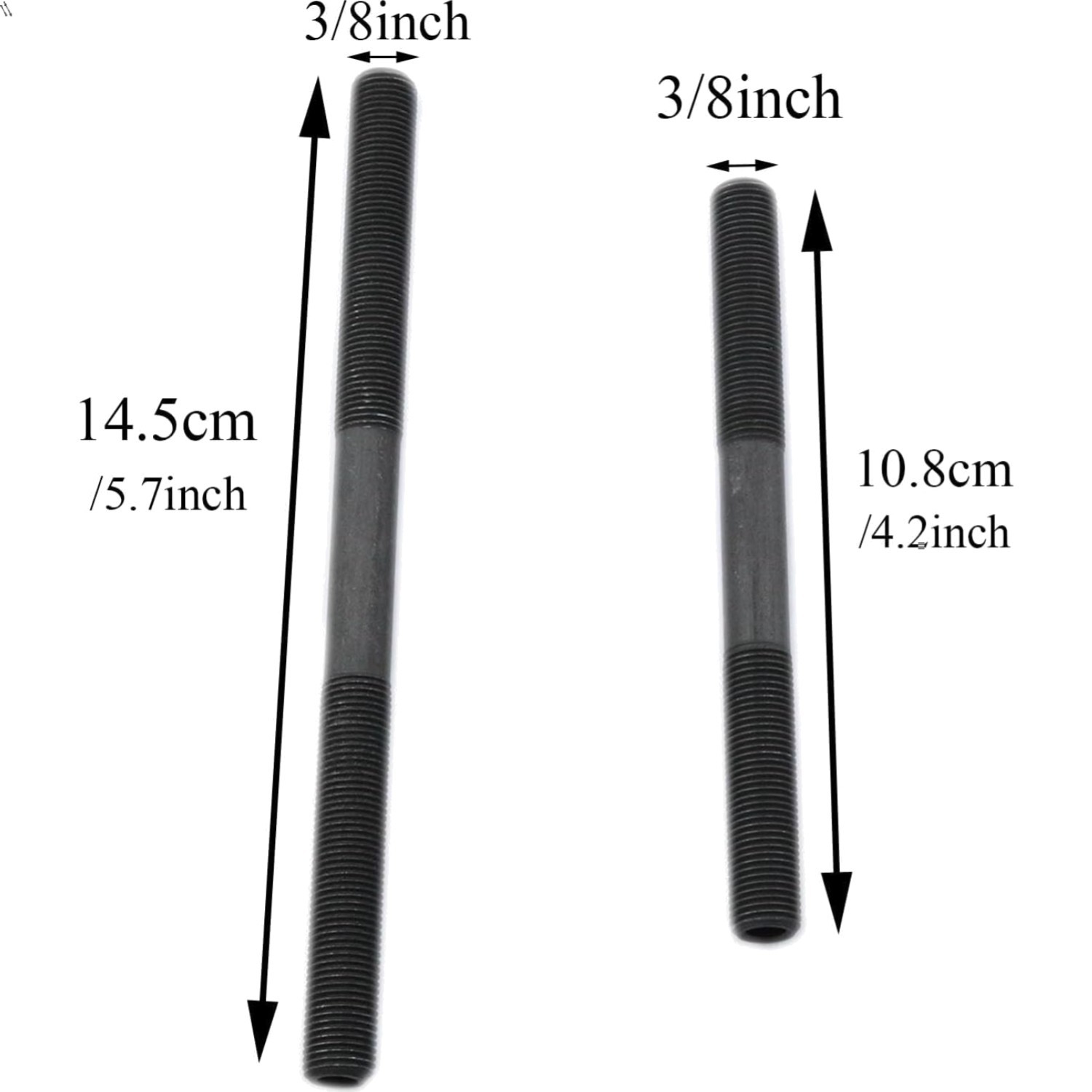 Durable Steel Bike Axle Kit – 2PCS Front 108mm & Rear 145mm for Mountain Bikes