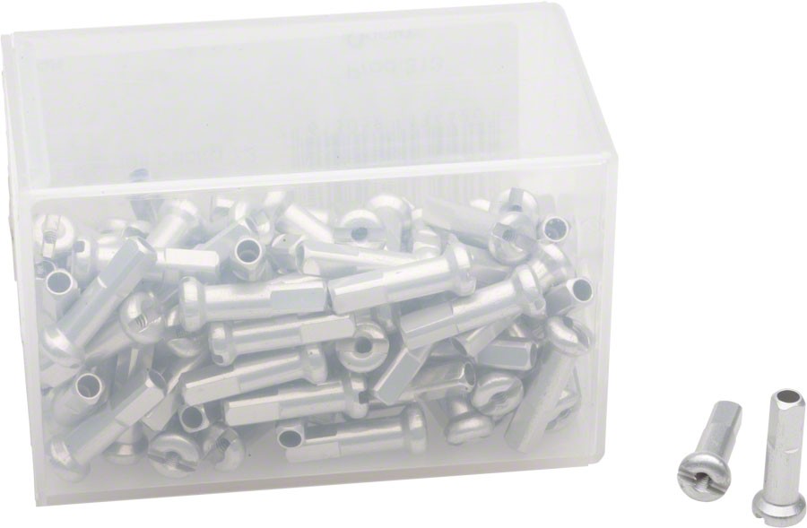 Extra Long Nipples Alloy 16mm – DT Swiss Standard Aluminum Nipples: 2.0 x 16mm,