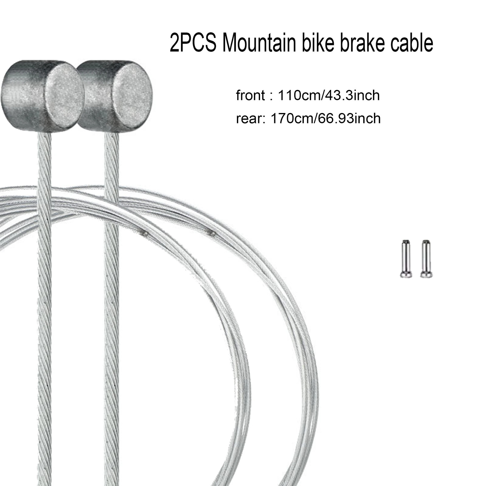 2Pcs/Set Universal Bike Brake & Gear Shift Cable，Stainless Steel Bicycle Cables