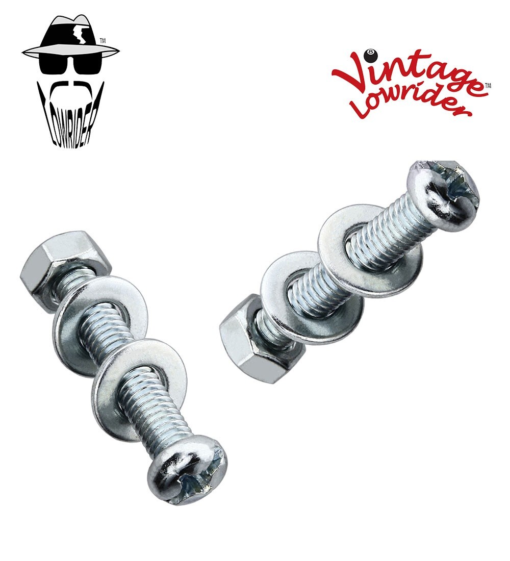 2 UNIVERSAL REPLACEMENT BANANA BICYCLE SADDLE BOLT & NUT CHROME (SOLD BY PAIR).