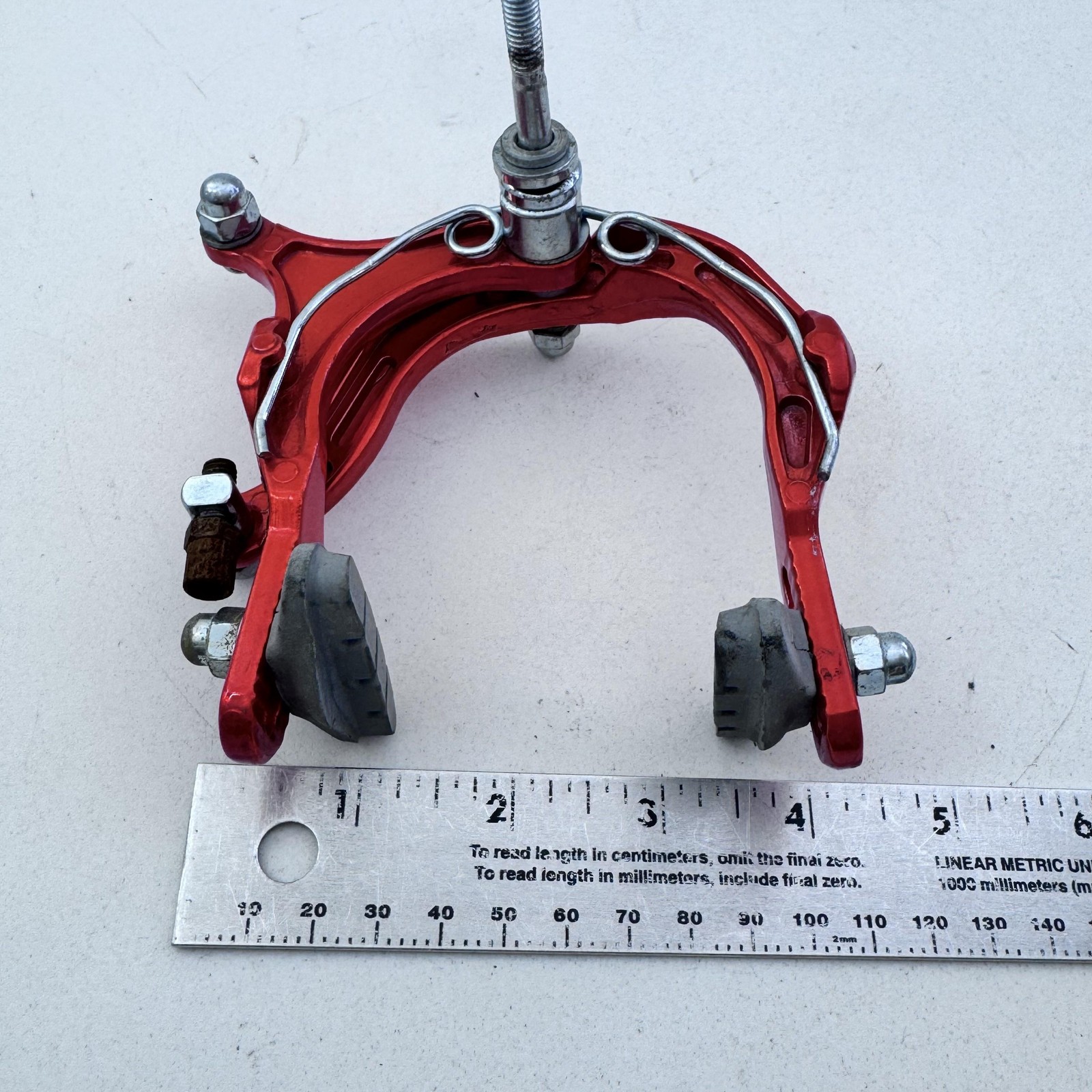 Peak Front Brake Caliper Side Pull Orange Alloy Single Pivot BMX Road A20