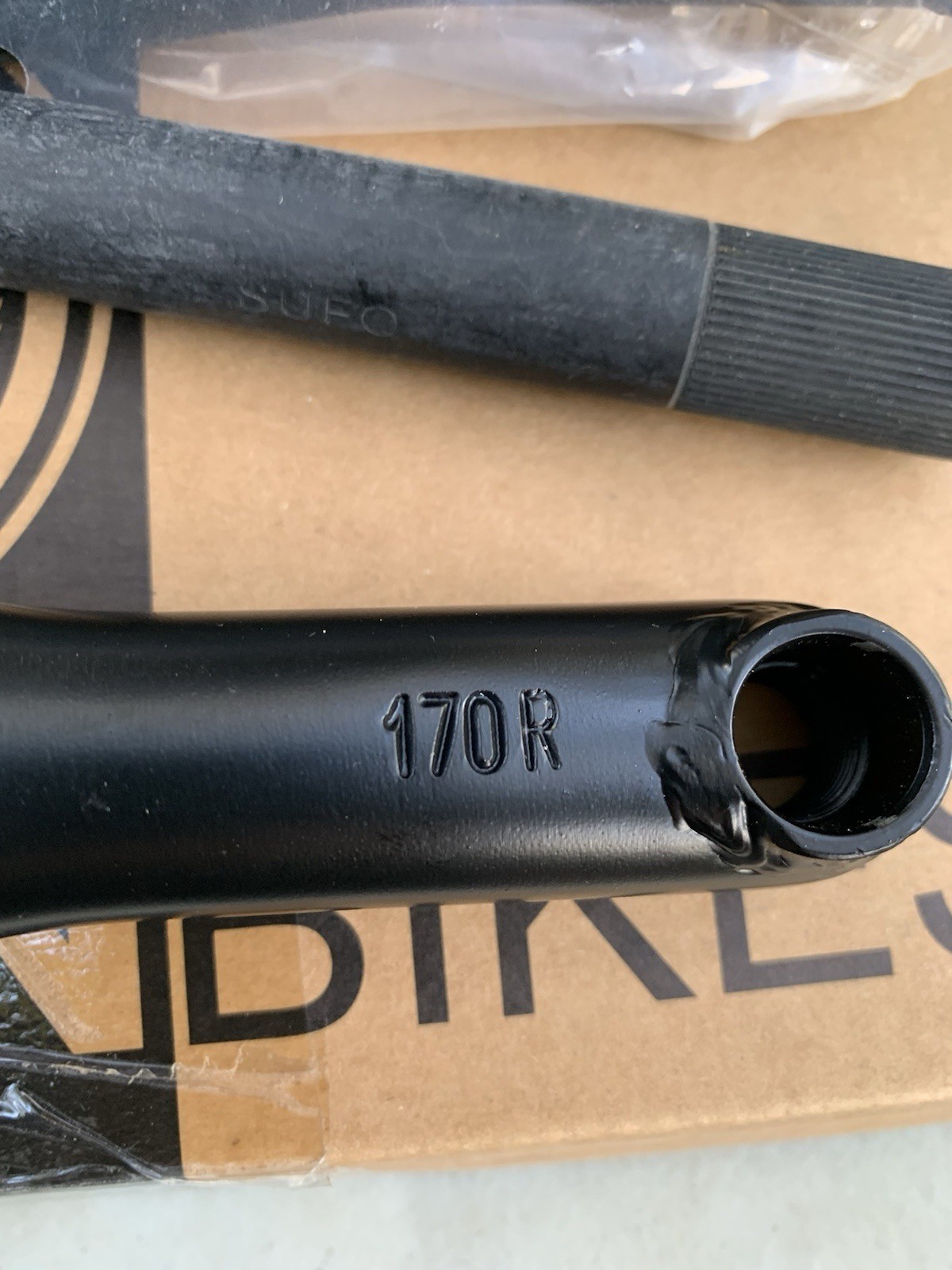 Stolen Brand 170 LHD, Left Hand Drive Black NEW three Piece Crank W 19mm Spindle