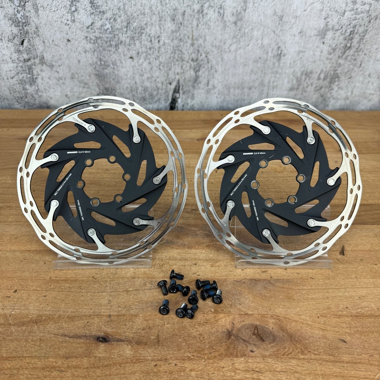 Low Mile! Pair SRAM CLX-R Centerline 160mm 6-Bolt Disc Brake Rotors 265g