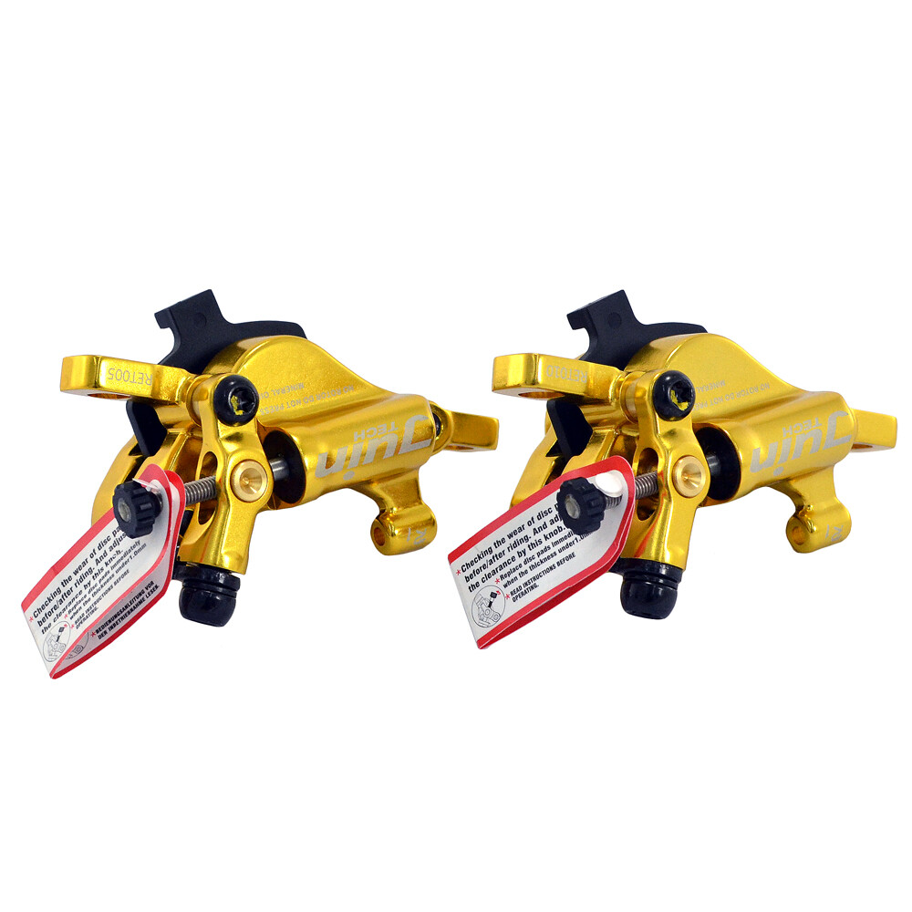 JUIN TECH R1 Hydraulic Road CX Disc Brake set 160mm w/ Rotor (Front+Rear),Gold