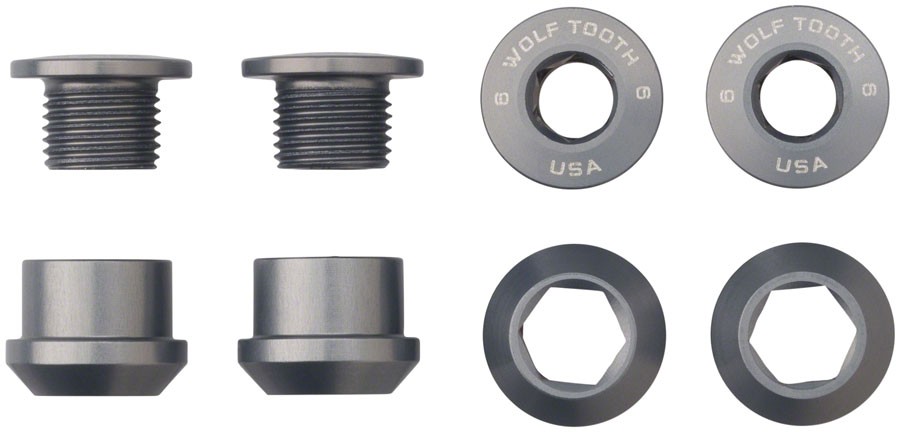 1x Chainring Bolt Sets – Wolf Tooth 1x Chainring Bolt Set – 6mm, Dual Hex