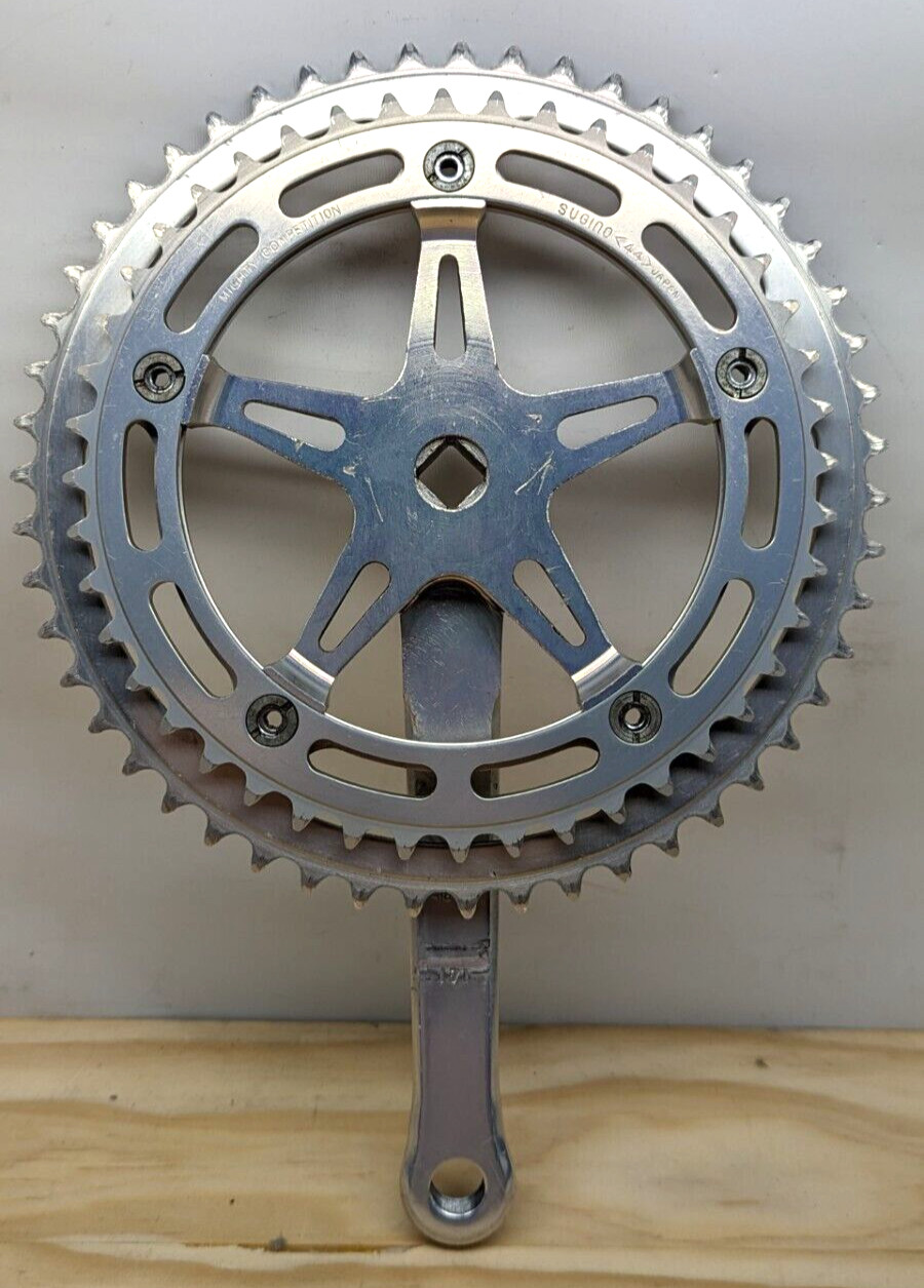 VINTAGE Sugino Mighty Competition Crankset – 171mm – 51/44 Double – Road