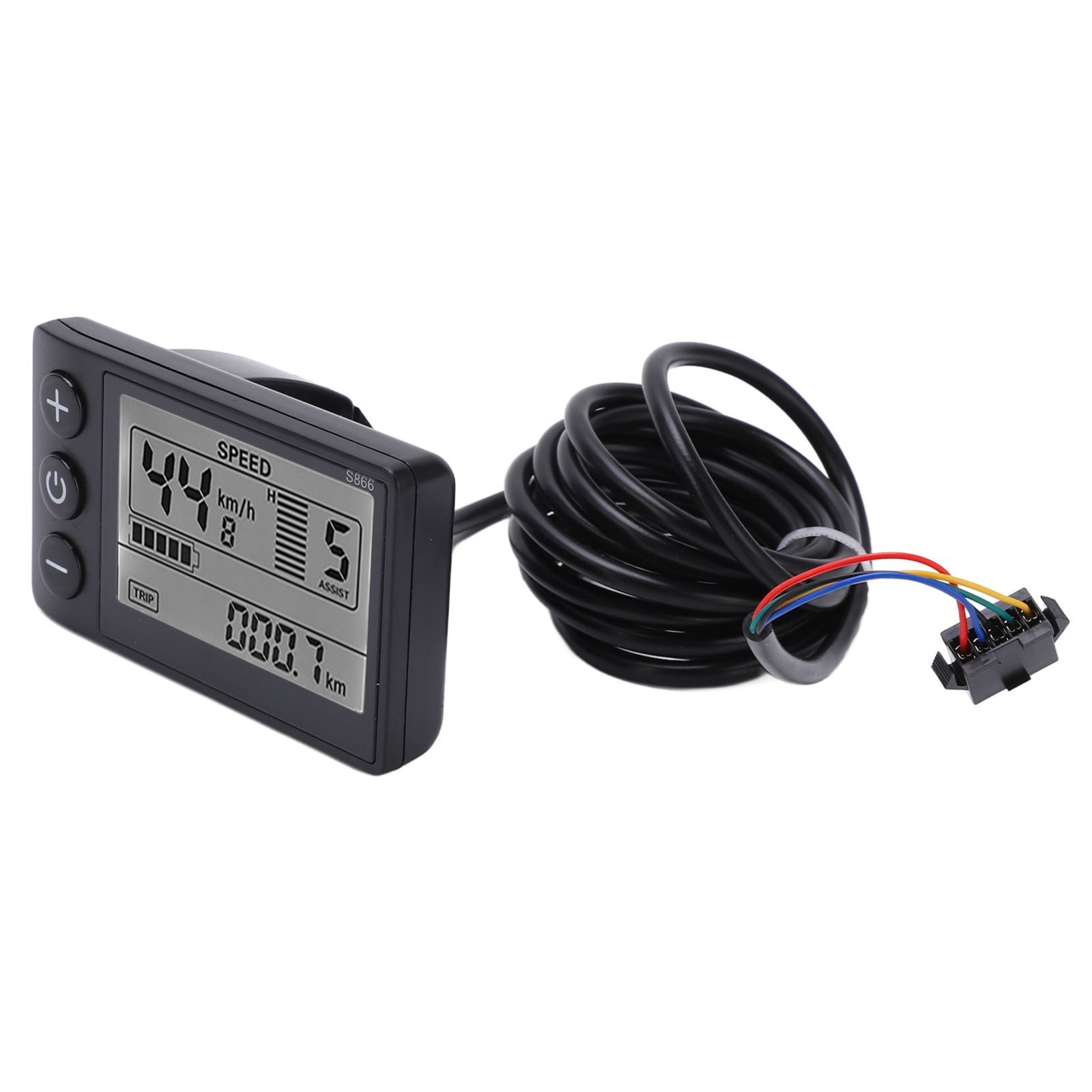 S866 E-Bike LCD Display Meter 24V 36V 48V Electric Bicycle Scooter Control Panel