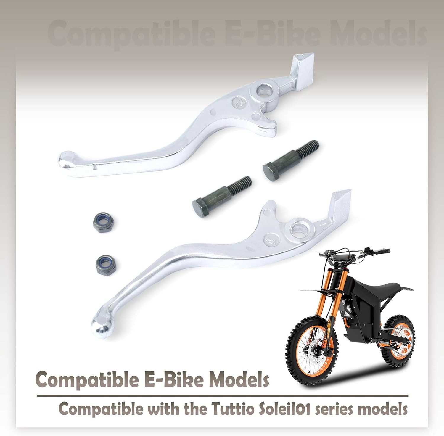 1 Pair Left and Right Lever Handbrake Compatible with Tuttio Soleil01 E-Bike,