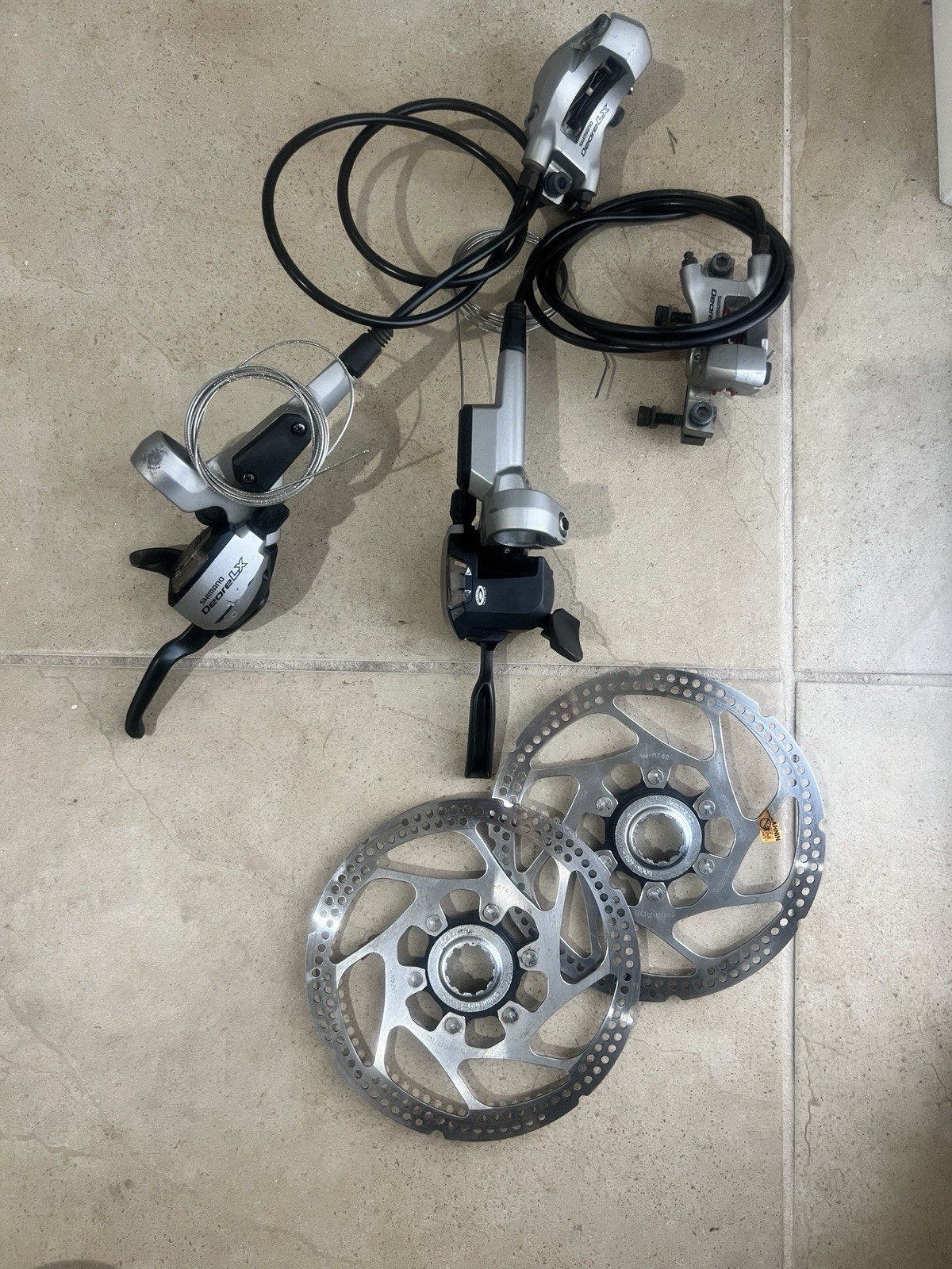 Shimano Deore LX ST-M585 Shifter & Disc Brake Set Dual Control 3×9 Speed MTB XC