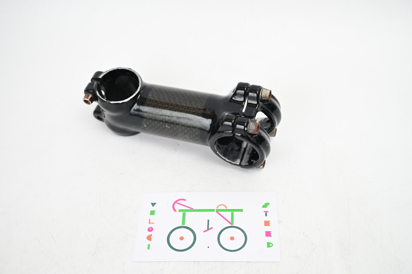 Carbon Fiber / Aluminum Alloy 90mm x 1-1/8″ Road MTB Gravel Bike Bicycle Stem 6°