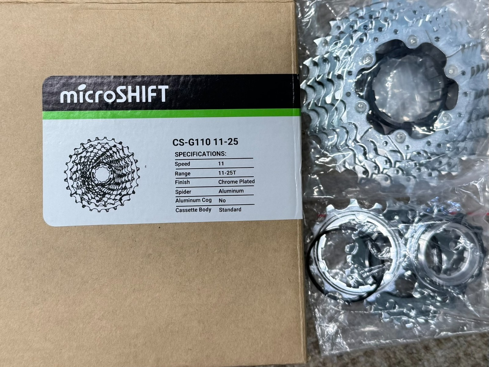 microSHIFT CS-G110 11 speed 11-25T Bicycle Cassette